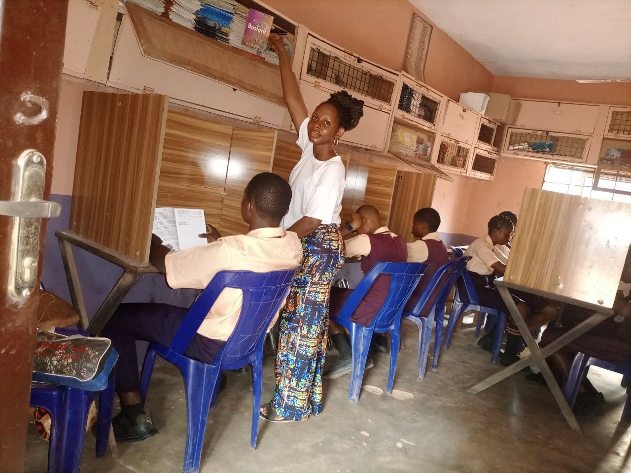 Students studying